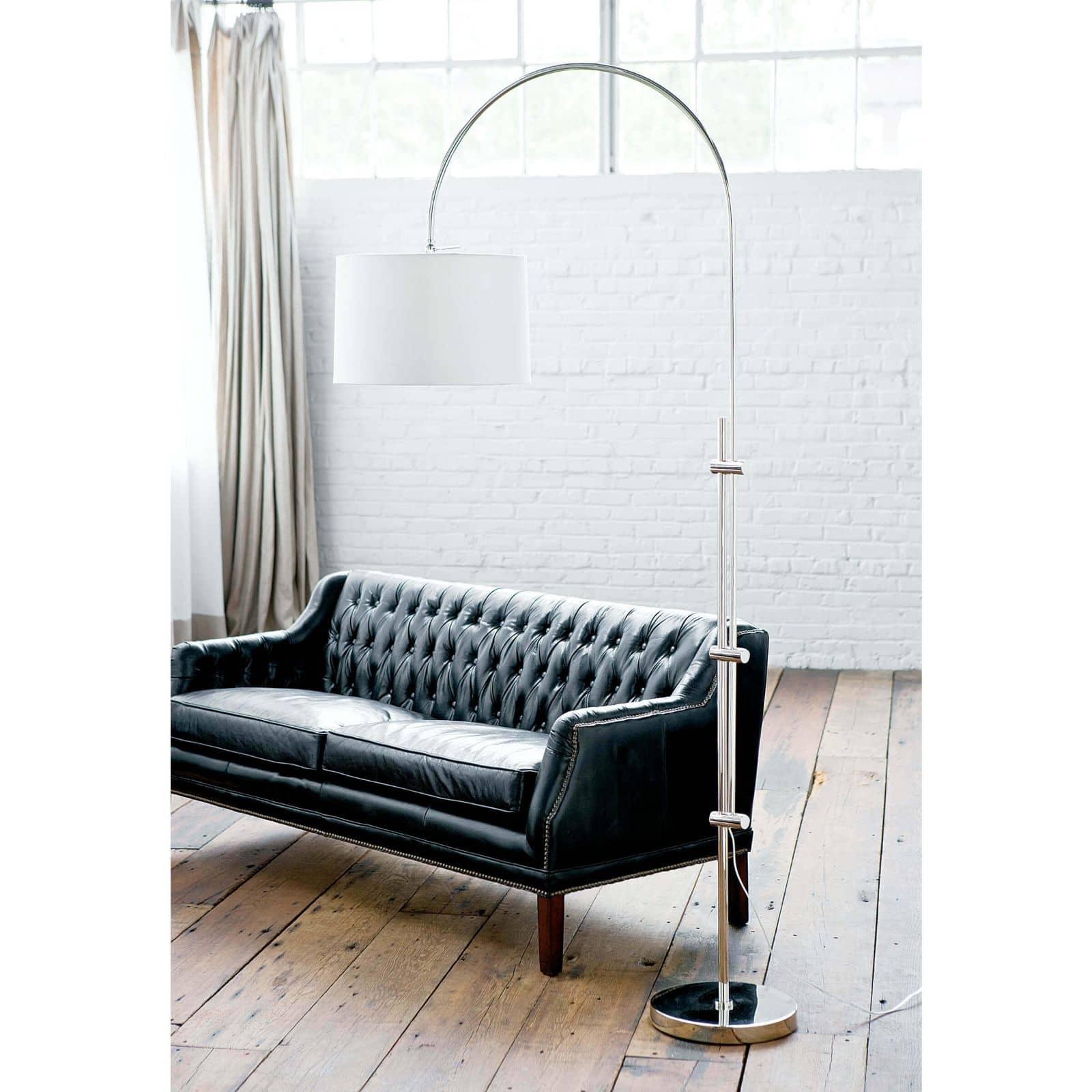 Arc Floor Lamp (Fabric Shade & Nickel) | Regina Andrew